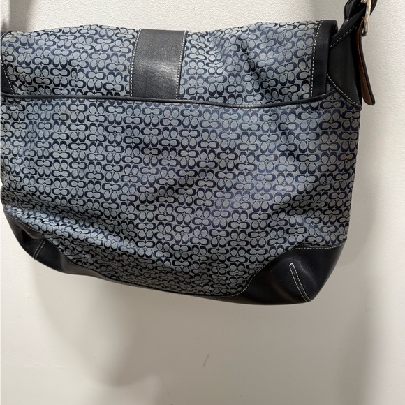 Coach Signature 5706 Blue and Gray Messenger Bag - Picture 6 of 15